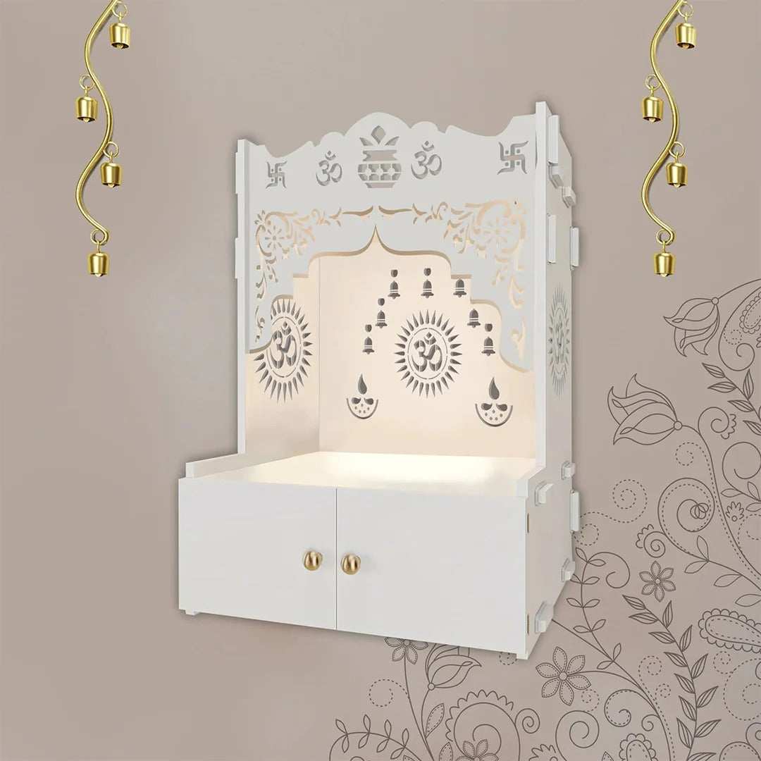 Om Temple with Focus Light and Shelf