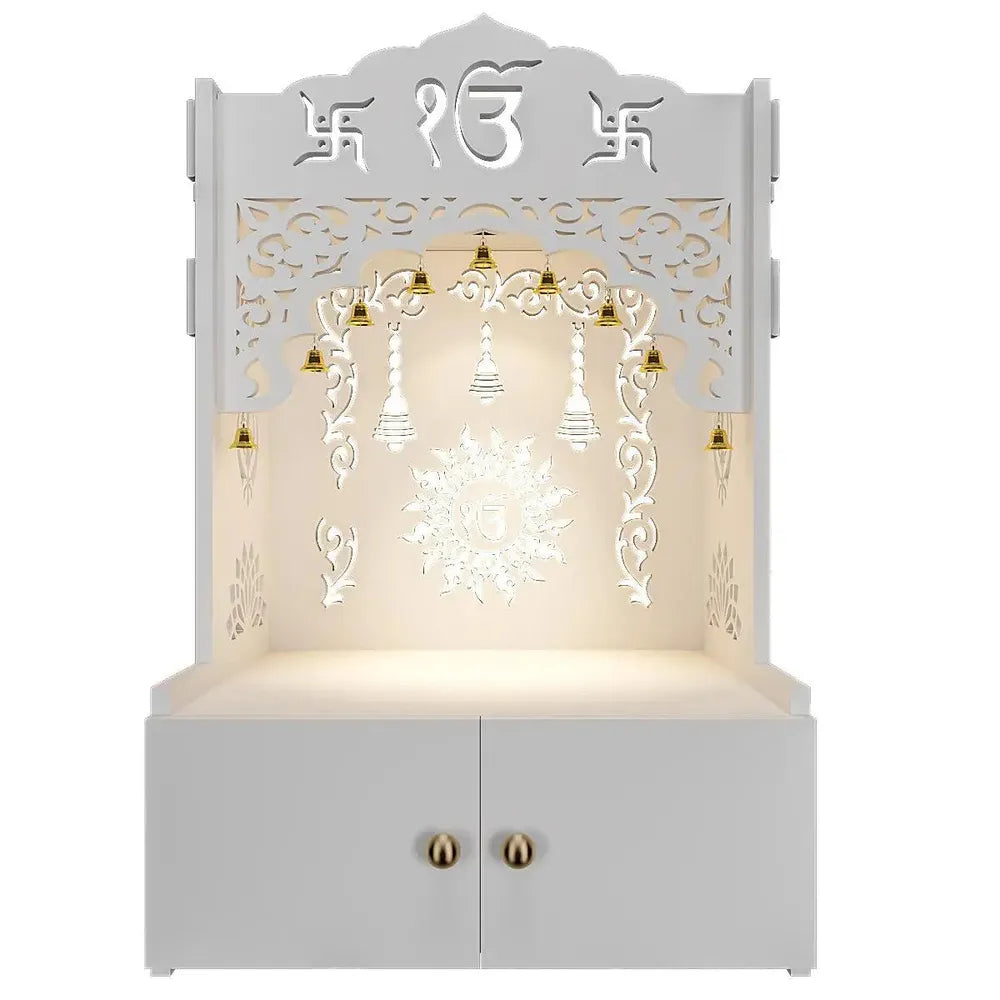 Ek Onkar Wall Temple with Shelf & Focus Light
