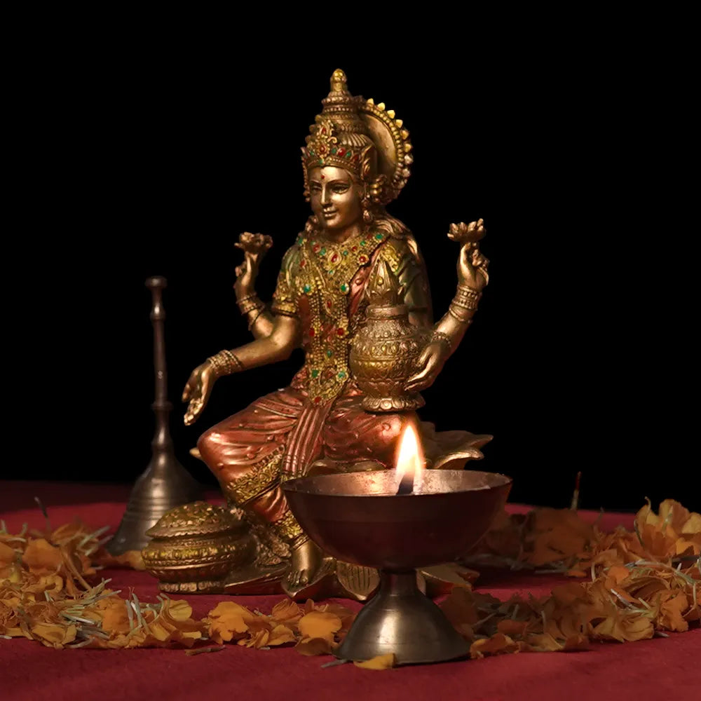 Goddess Laxmi Idol In Polyresin