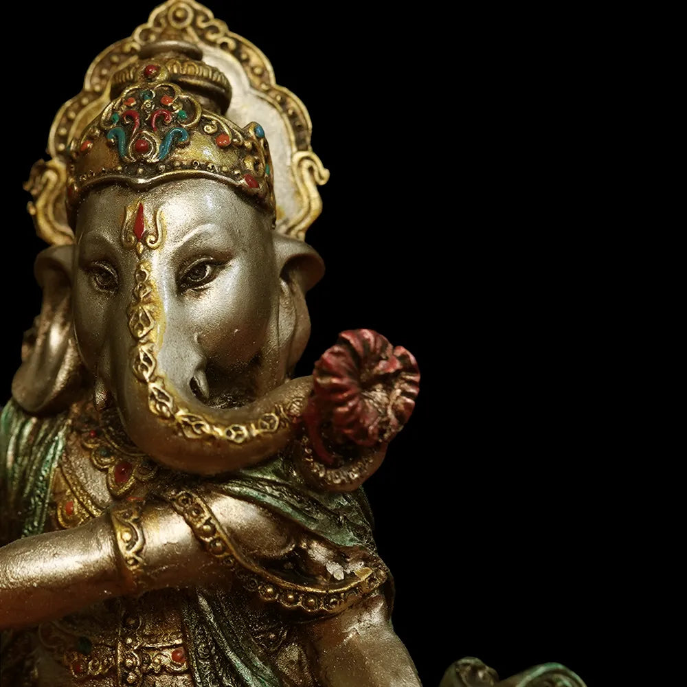 Cheerful Dancing Ganesha Idol In Polyresin
