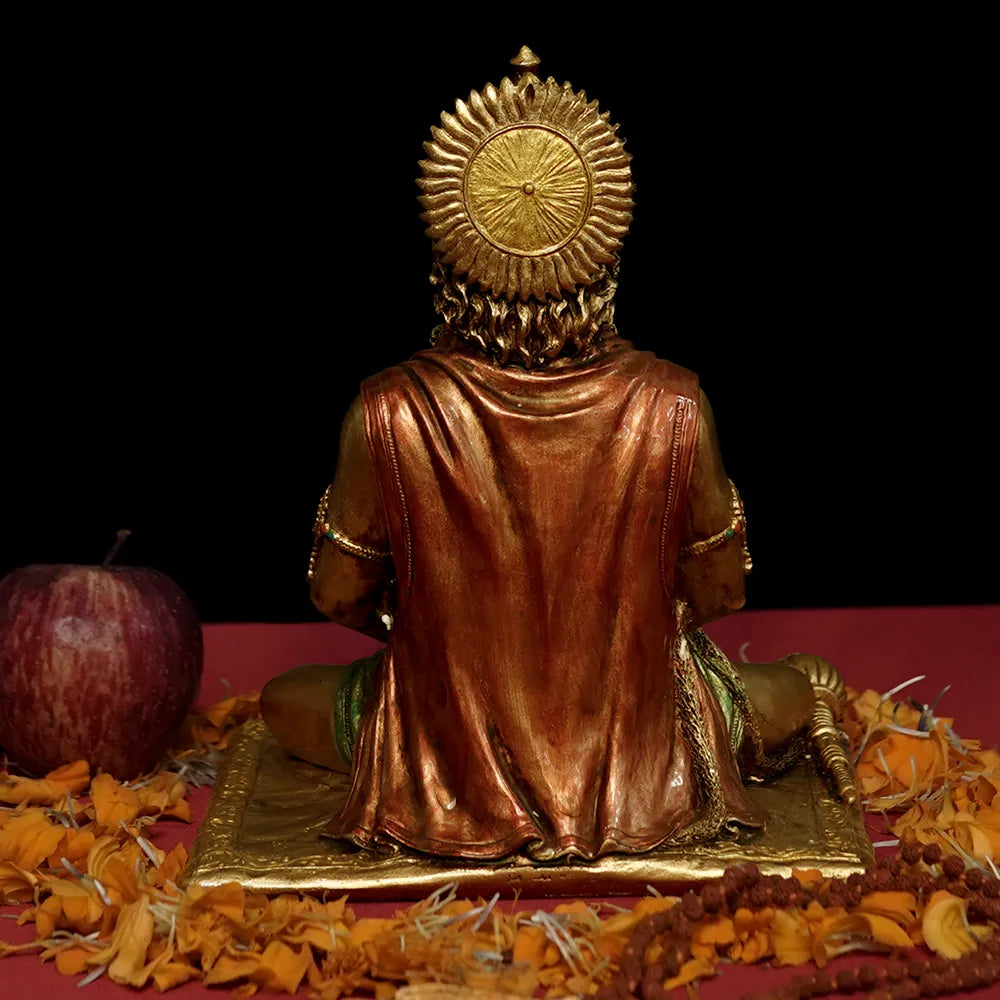 Highly Detailed Meditating Lord Hanuman Idol