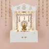 White Temple with Wooden Shelf