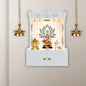 White Lotus Wooden Wall Temple with Light
