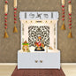 Holy Swastika White Wood Temple with Light