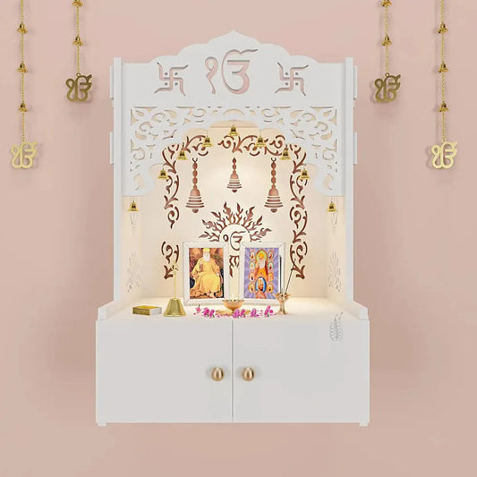 Ek Onkar Wall Temple with Shelf & Focus Light