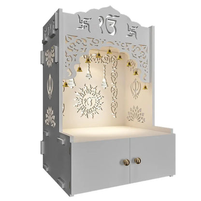 Ek Onkar Wall Temple with Shelf & Focus Light