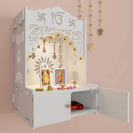 Ek Onkar Wall Temple with Shelf & Focus Light