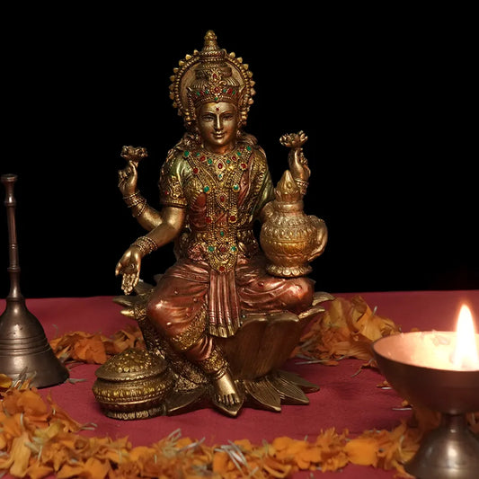 Goddess Laxmi Idol In Polyresin