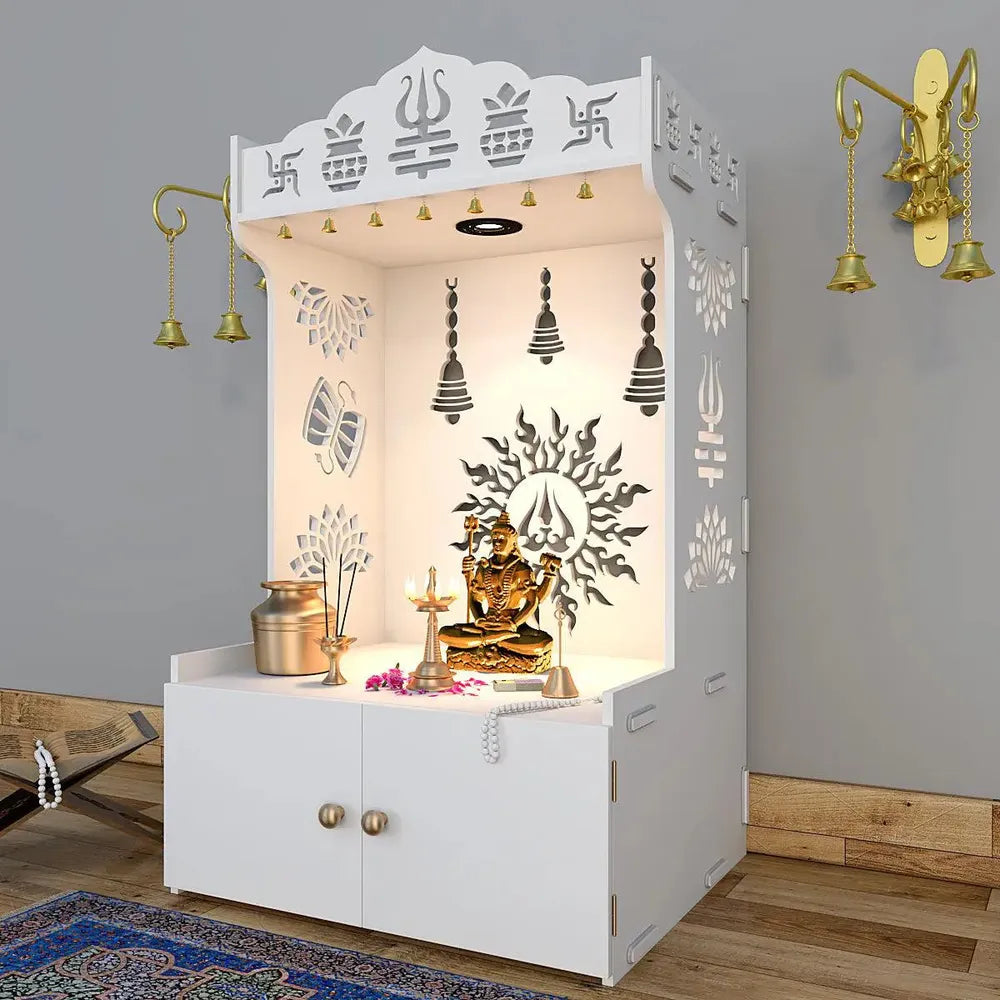 White Surya Chakra Wood Temple